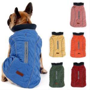 Vintage Thick Warm Dog Winter Vest Jacket for Large Dogs