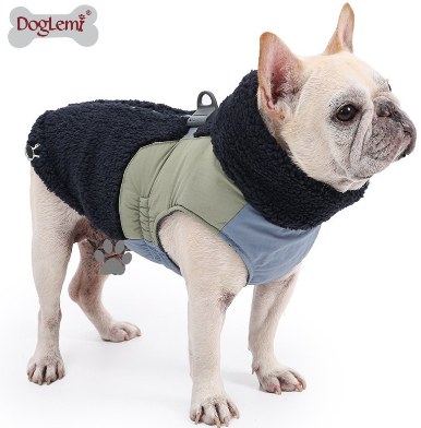 Warm Color Zipper Dog Coat