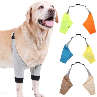 Dog Leg Injury Support Brace, Large Dog Front Leg Joint Knee Protector, Pet Warm Anti-Wear Guards (2-Pack)