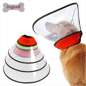 Deep Transparent Elizabethan Collar for Large Dogs