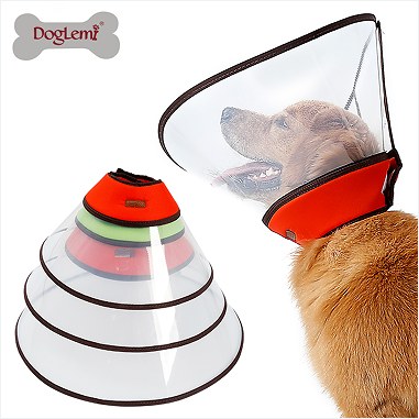 Deep Transparent Elizabethan Collar for Large Dogs