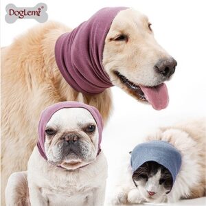 Dog Grooming Noise-Reduction Ear Cover, Soft Stretch Warm Pet Ear Hood
