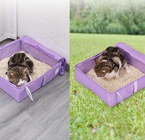 Light Purple Portable Cat Litter Box