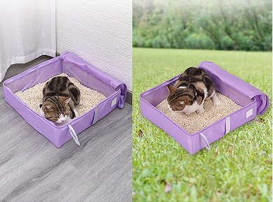 Light Purple Portable Cat Litter Box