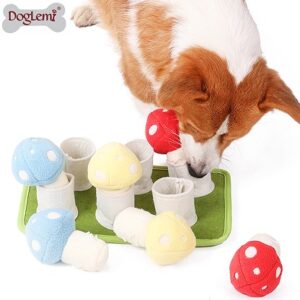 Pull-the-Mushroom IQ Dog Puzzle Toy