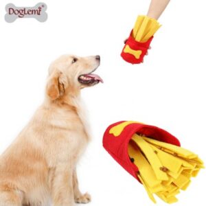 French Fries Box Chew Snuffle Dog Toy