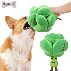 Broccoli Dog Puzzle Treat-Dispensing Snuffle Toy