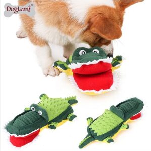 Crocodile Treat-Hiding IQ Dog Snuffle Toy