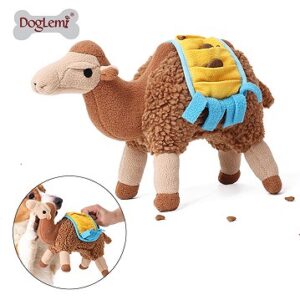 Camel Plush Treat-Hiding IQ Dog Snuffle Toy