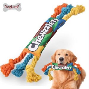 Rainbow Twisted Candy Bar Dog Chew Toy