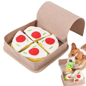 Pizza Box Puzzle Treat-Hiding Dog Toy
