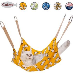 Multi-Color Breathable Cotton-Linen Cat Hammock