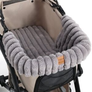 Winter Plush Pet Stroller Cover, Half-Cover Style