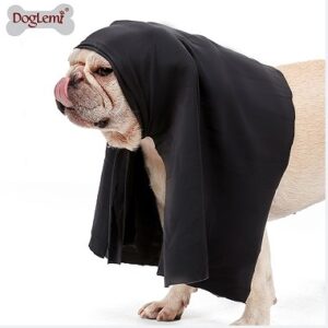 Halloween Black Pet Cloak with Plague Doctor Hood