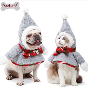 Christmas Snowman Warm Pet Costume for Cats and Dogs