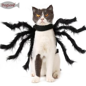 Halloween Plush Spider Pet Costume for Dogs and Cats